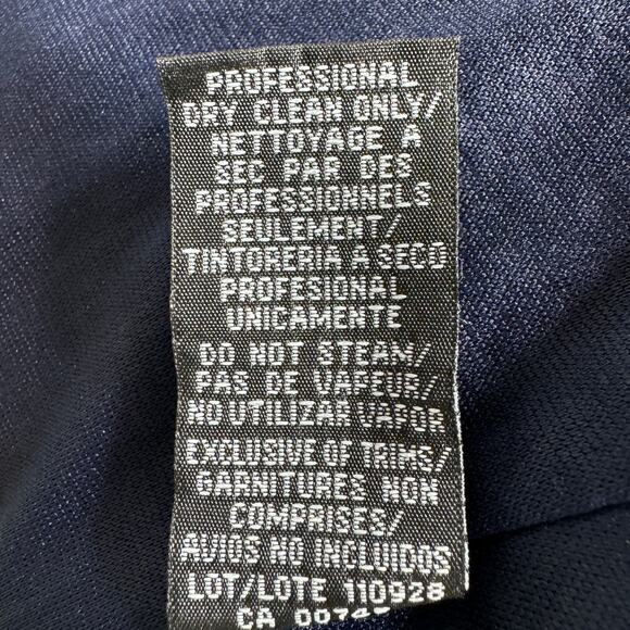 JS Boutique Halter Gown Maxi Dress Beaded Collar Keyhole Mermaid Hem Navy Blue 6 - Picture 10 of 11